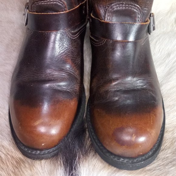 FRYE SMITH ENGINEER BOOTS CARAMEL COLOR - Picture 9 of 12